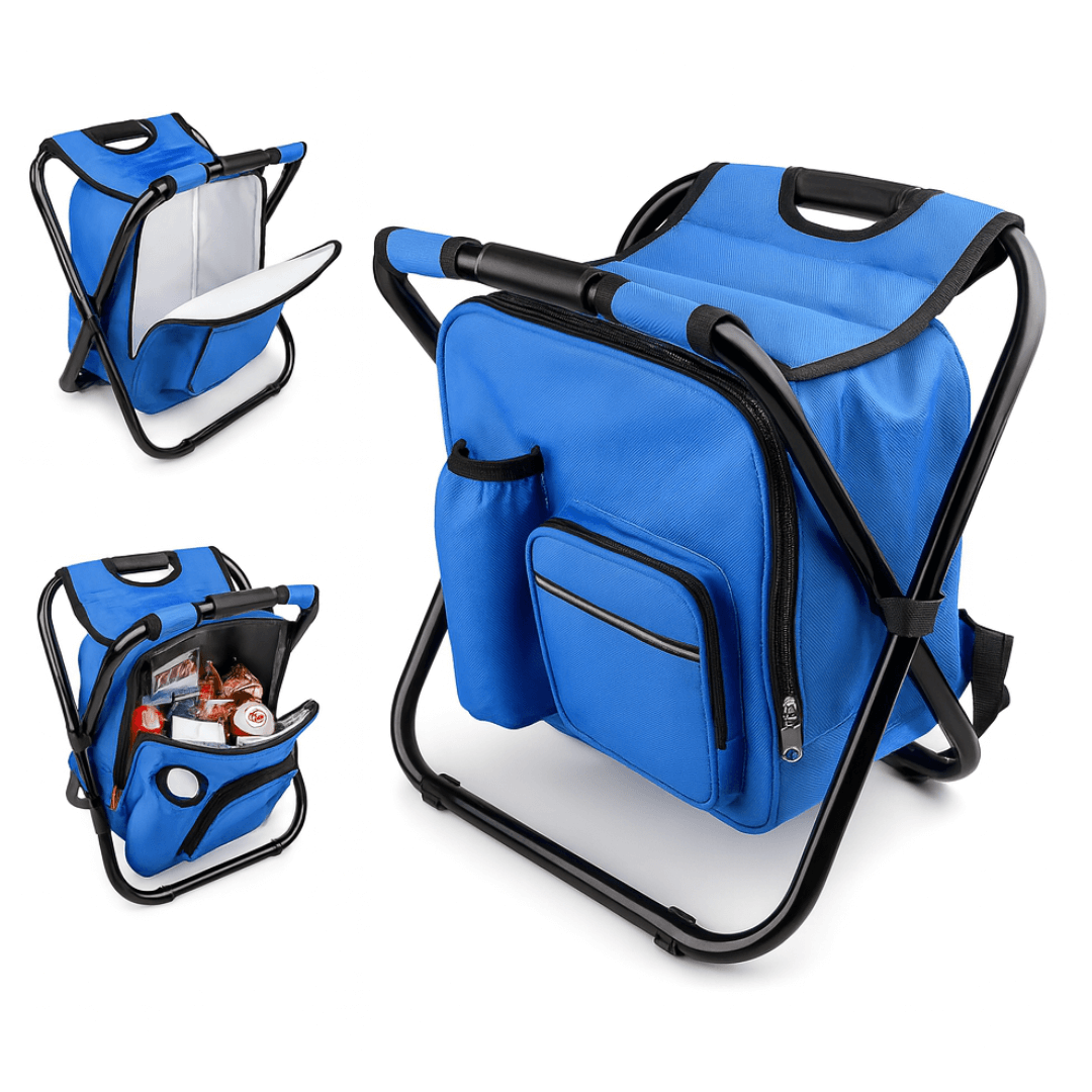 Chill'n'Carry - 3-in-1 Rucksack-Stuhl entspannt tragen & kühl genießen