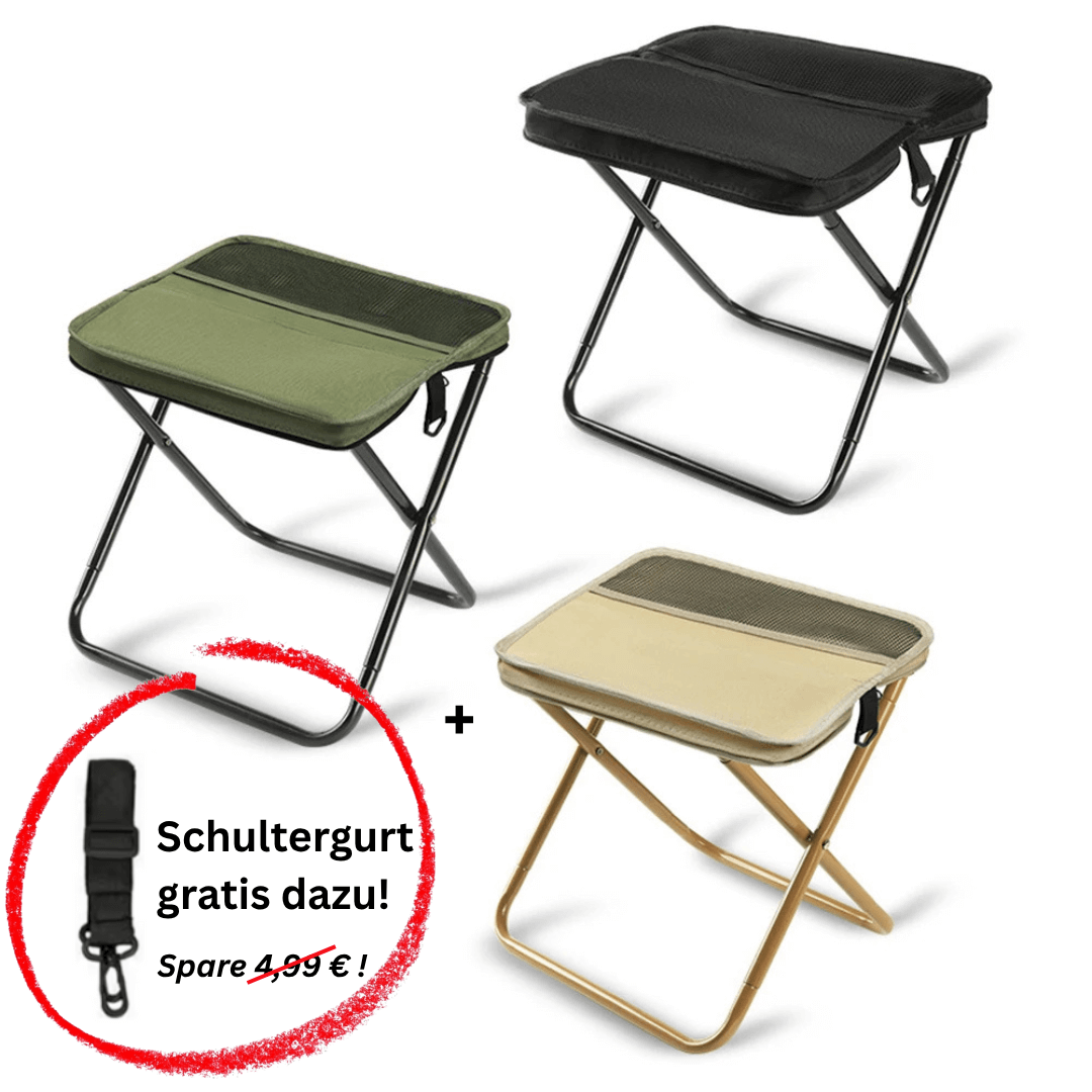 Pack'n'Sit - Mit dem 2-in-1 Klappstuhl überall Komfort genießen