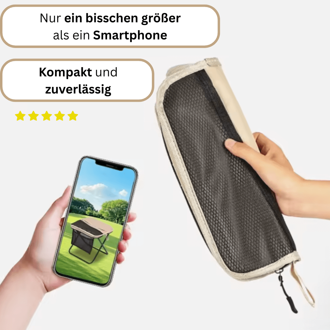 Pack'n'Sit - Mit dem 2-in-1 Klappstuhl überall Komfort genießen