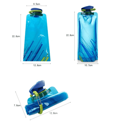 Drink'n'Go - 700 ml Trinkflasche einfach zusammenrollen & falten